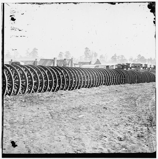 City Point], Virginia (vicinity). Park of army wagon wheels