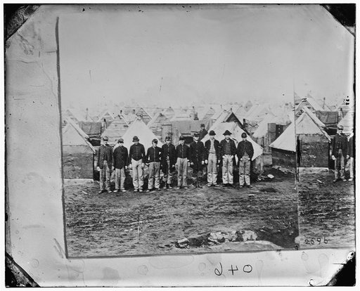City Point, Virginia. Soldiers winter quarters. Inside first line of fortifications