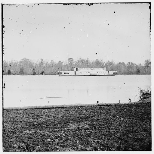 Appomattox River, Virginia. Boat on the Appomattox River