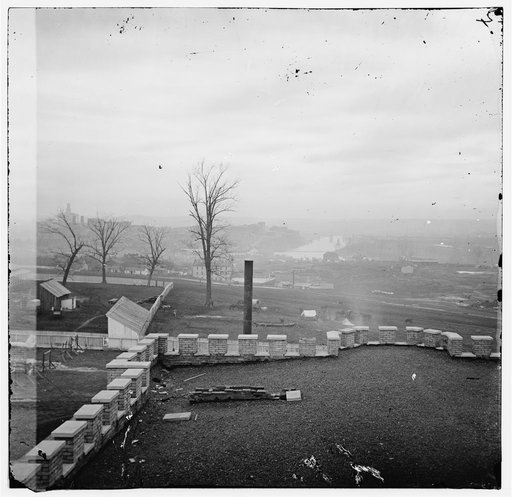 Nashville, Tennessee. View of city, river in the distance