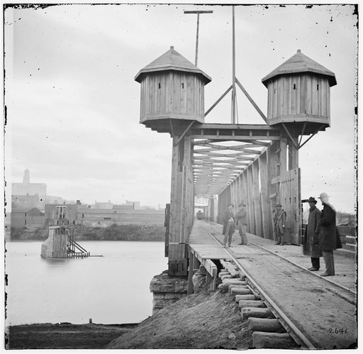 Nashville, Tennessee. Fortified bridge over the Cumberland River