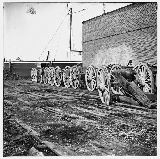 Richmond, Virginia. Confederate artillery