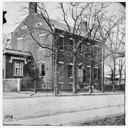 Petersburg, Virginia. Damaged house on Bolingbroke Street