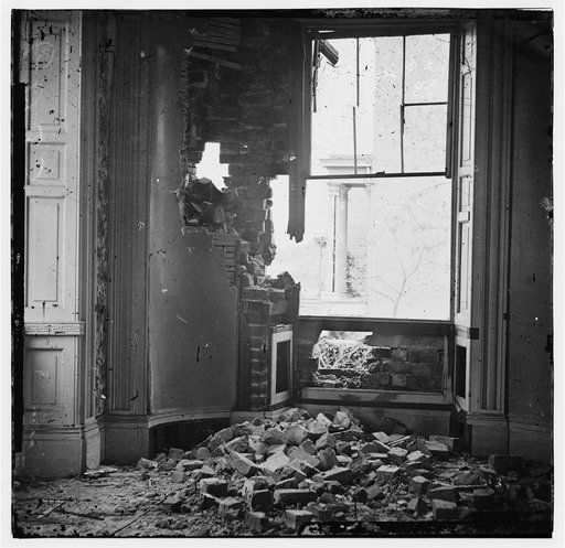 Petersburg, Virginia. Interior of colonial mansion on Bollingbrook street