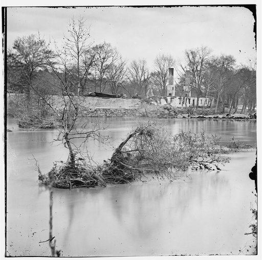 Petersburg, Virginia. Ruins of railroad bridge