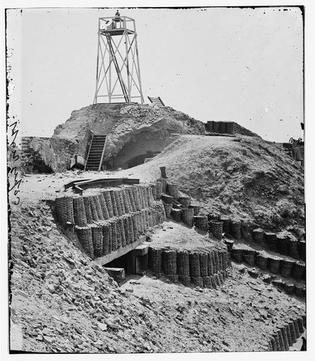 Charleston, South Carolina. Beacon on parapet of Fort Sumter