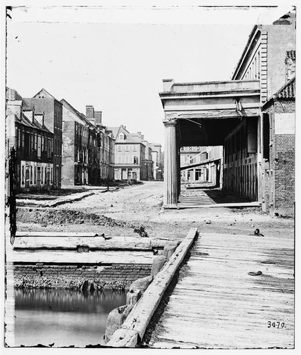 Charleston, South Carolina. Vandree Range. Building on left is where the first shell struck the city