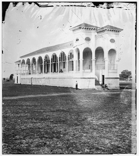 Charleston, South Carolina. Club house at the race course where Federal officers were confined