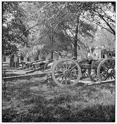 Charleston, South Carolina. Rifled cannon in the Arsenal yard