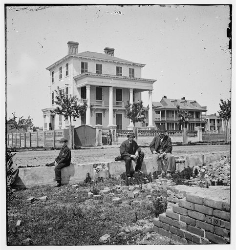 Charleston, South Carolina. O'Connor house (180 Broad Street), where Federal officers were confined under fire