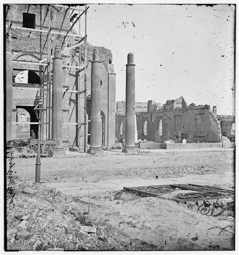 Charleston, South Carolina. Remains of Circular Church and Secession Hall