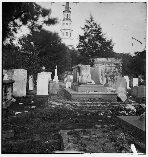 Charleston, South Carolina. Ruins of bombarded graveyard