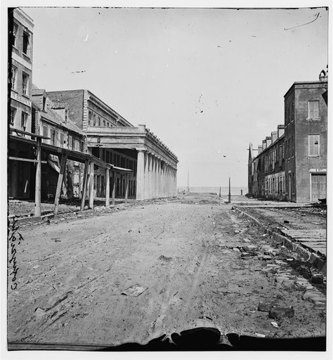 Charleston, South Carolina. Vendue Range, looking east from near the corner of East Bay Street