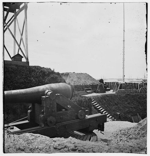 Charleston, South Carolina. Interior view of Castle Pinckney, Charleston Harbor