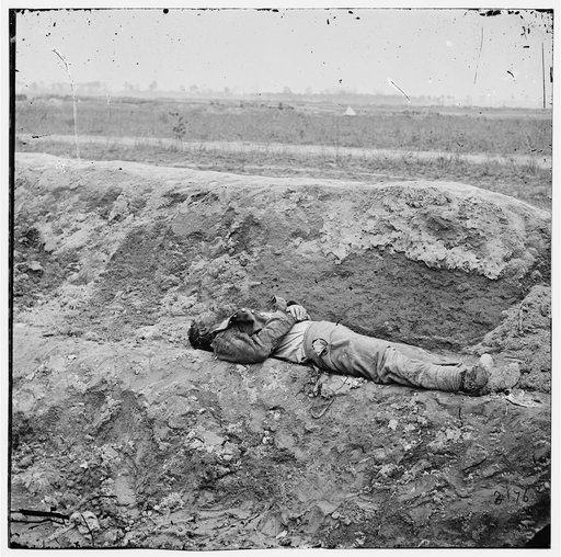 Petersburg, Virginia. Dead Confederate soldier