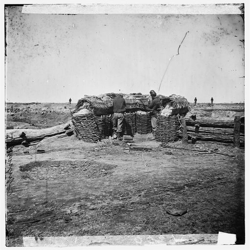 Petersburg, Virginia. Federal picket line in front of Fort Mahone