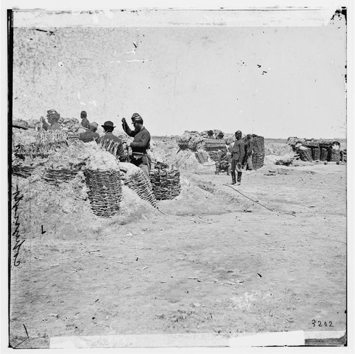 Petersburg, Virginia. Federal picket line in front of Fort Mahone