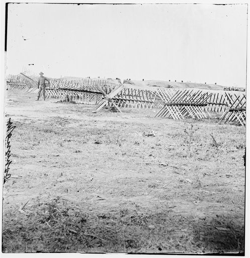 Petersburg, Virginia. Chevaux-de-frise in front of Confederate works