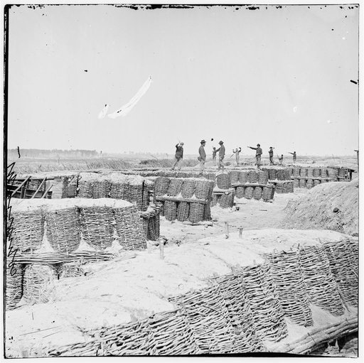 Petersburg, Virginia. Gabioned parapet of "Fort Hell". (Fort Sedgwick)