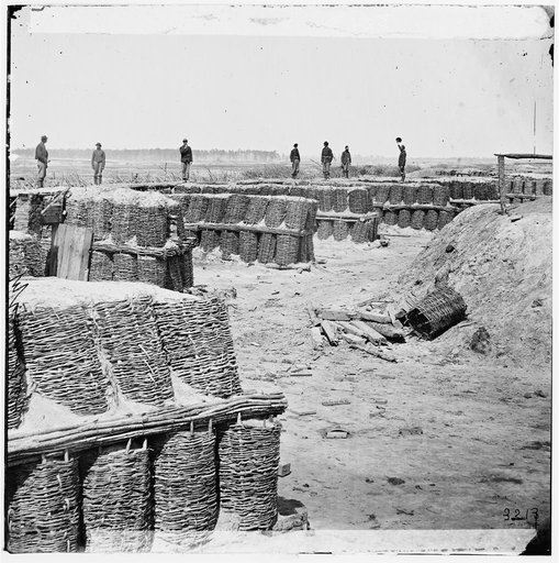 Petersburg, Virginia. Gabioned parapet of "Fort Hell". (Fort Sedgwick)