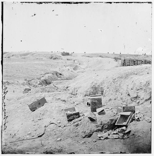 Petersburg, Virginia. Interior view of Confederate works