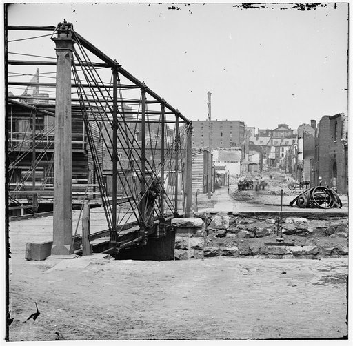 Richmond, Virginia. Ruins near Richmond & Danville depot