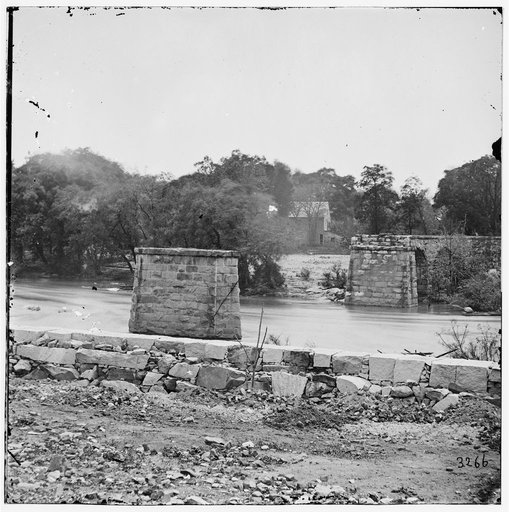 Richmond, Virginia. Ruins of Richmond & Danville Railroad bridge