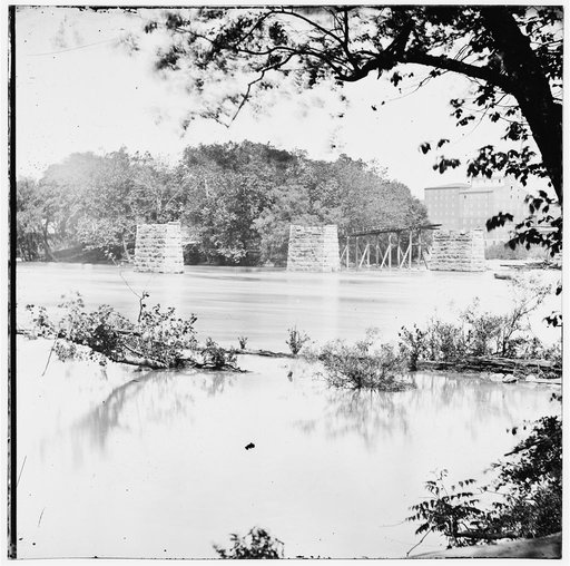 Richmond, Virginia. Ruins of Mayo's bridge