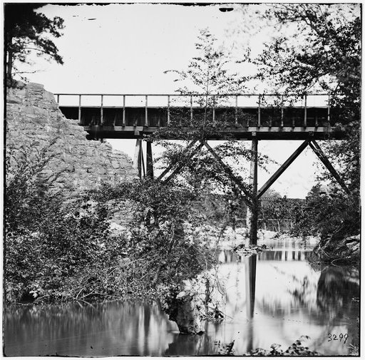 Petersburg, Virginia (vicinity). Footbridge across Old Town Creek