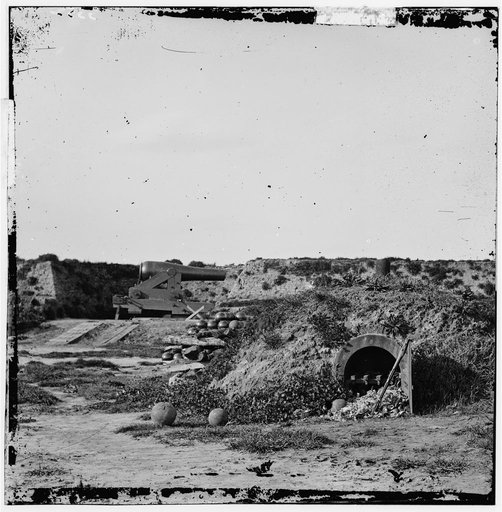 Drewry's Bluff, Virginia. Interior of Fort Darling. (Magazines, bomb-proof and shot & shell)