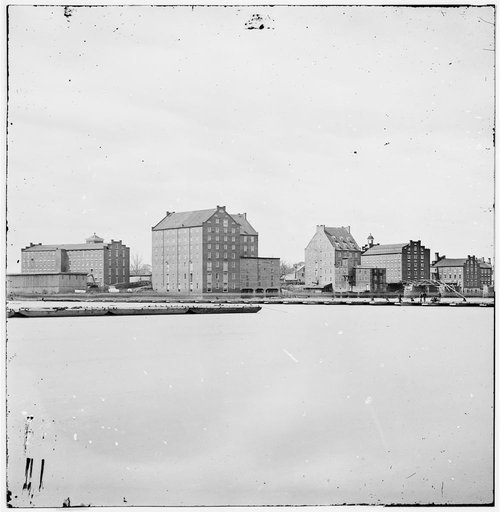 Richmond, Virginia. Woolen factories and pontoon bridge