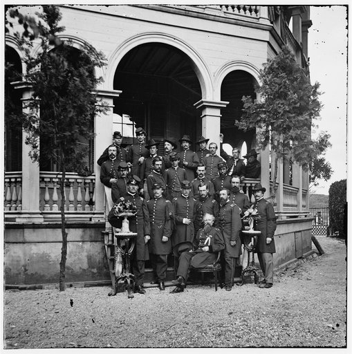 Charleston, South Carolina. Gen. John P. Hatch and staff at headquarters, South Battery