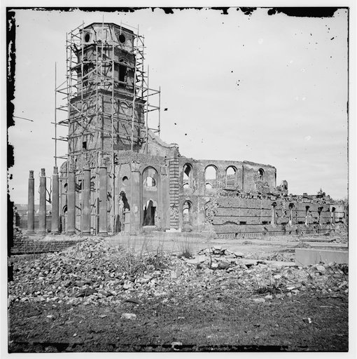 Charleston, South Carolina. Ruins of Circular Church and Secession Hall