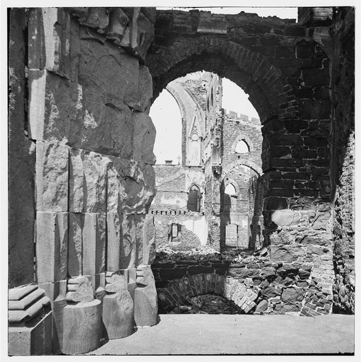 Charleston, South Carolina. Ruins of Roman Catholic Cathedral. Interior view