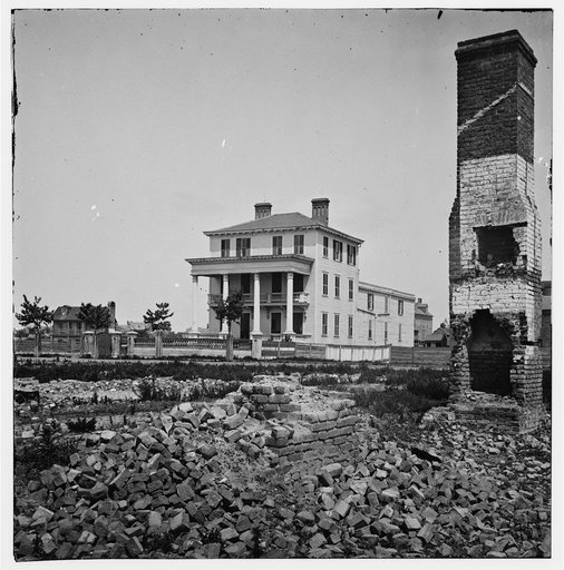 Charleston, South Carolina. O'Connor house on Broad Street where Federal officers were confined under fire