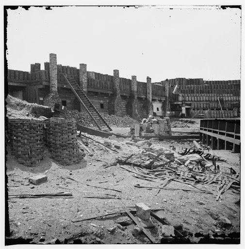Charleston Harbor, South Carolina. Interior view of Fort Sumter