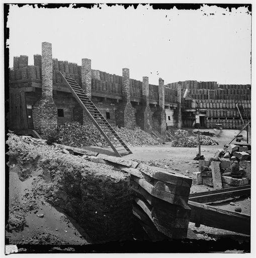 Charleston Harbor, South Carolina. Interior view of Fort Sumter
