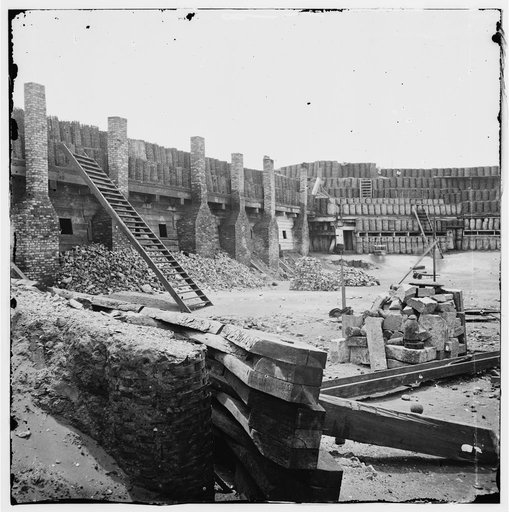 Charleston Harbor, South Carolina. Interior view of Fort Sumter