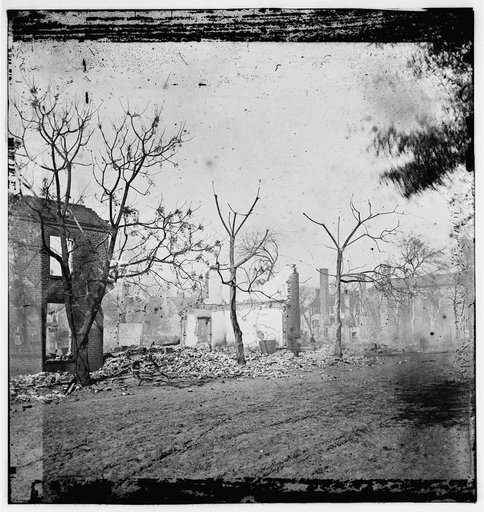 Savannah, Georgia. Ruins of houses
