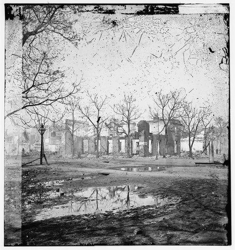 Savannah, Georgia. Ruins of houses