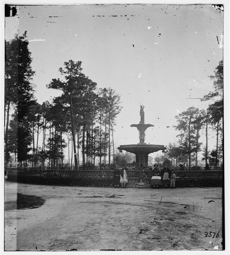 Savannah, Georgia. Fountain in Central Park