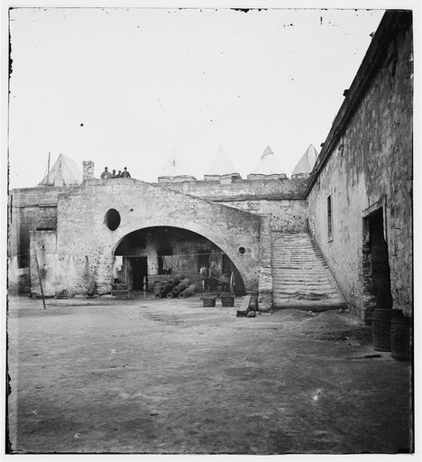 St. Augustine, Florida. Interior view of Fort Marion