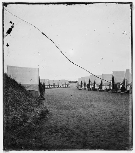 Federal camp on beach