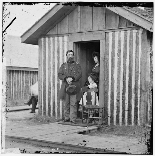 City Point, Virginia. Gen. John A. Rawlins, wife and child at Grant's headquarters