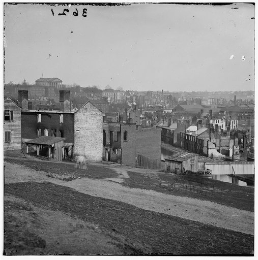 Richmond, Virginia. View of burnt district from Gamble's Hill