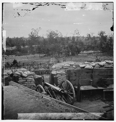 Atlanta, Georgia. Interior view of Confederate fort, east of W. & A. Railroad, looking east