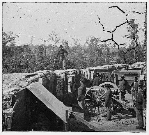 Atlanta, Georgia. Sherman's men in Confederate fort