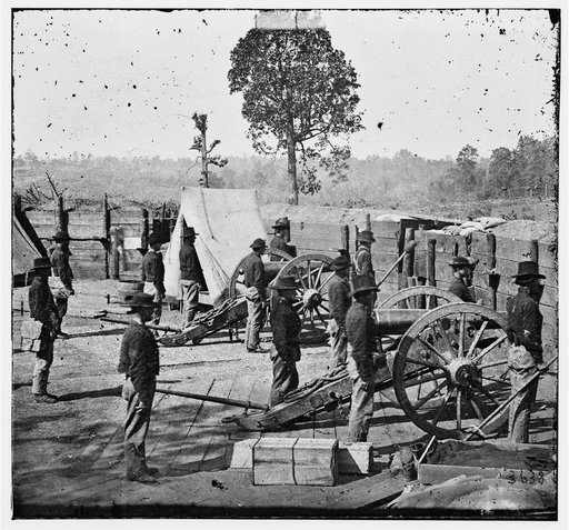 Atlanta, Georgia. Sherman's men in Confederate fort