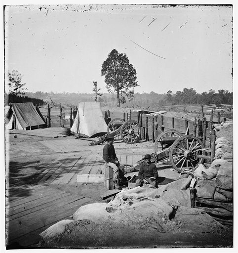 Atlanta, Georgia. Confederate fort in front of Atlanta