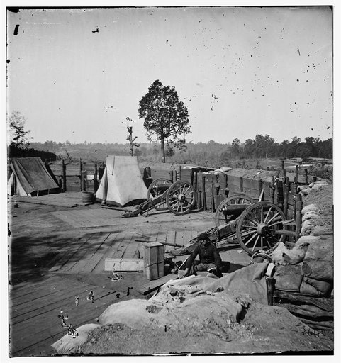 Atlanta, Georgia. Confederate fort in front of Atlanta